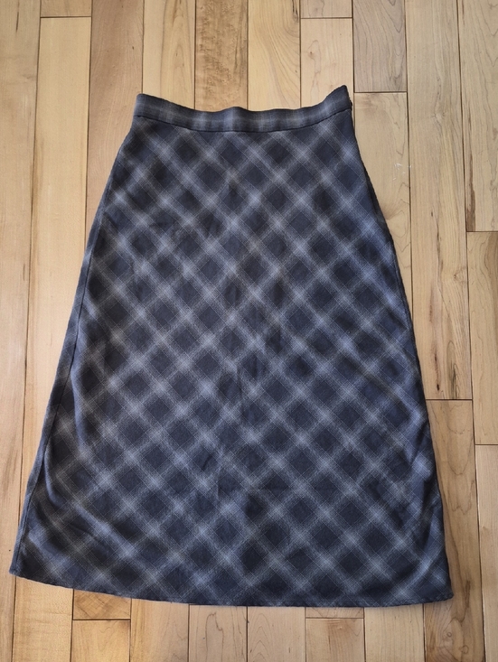 OAK + FORT Dresses & Skirts - OAK + FORT Women's Size 6 Charcoal Plaid A-Line Skirt